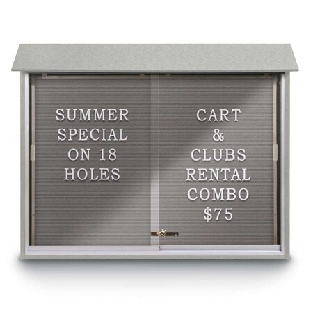 United Visual Products Indoor Enclosed Combo Board, 42"x32", Bronze Frame/Blue & Buff UVCB4232BZ-BLUE-BUFF